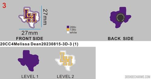 CUSTOM SHOE CHARMS - 20CC4Melissa Dean