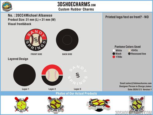 Custom Shoe charms-20CC4Michael Albanese 260203