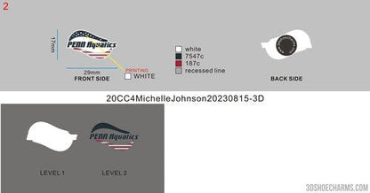 CUSTOM SHOE CHARMS -20CC4Michelle Johnson
