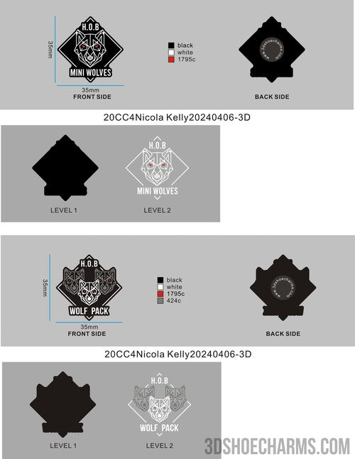 CUSTOM SHOE CHARMS-20CC4Nicola Kelly