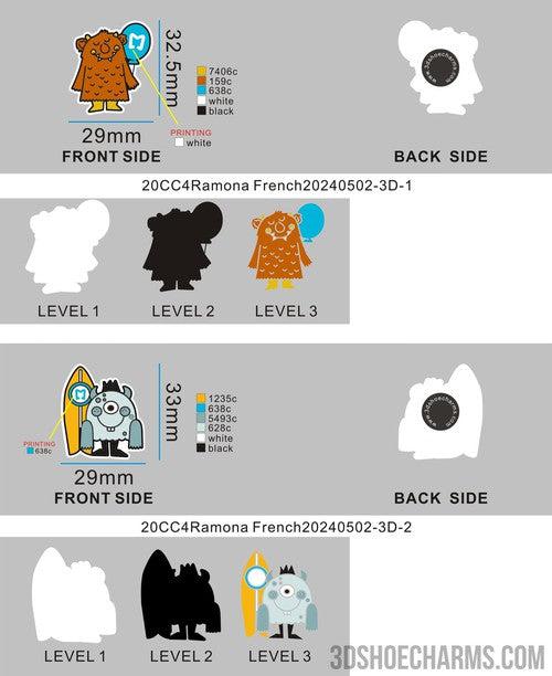 CUSTOM SHOE CHARMS-20CC4Ramona French