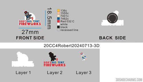 CUSTOM SHOE CHARMS-20CC4Robert