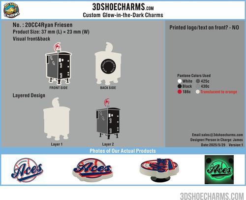 Custom Glow in the dark charms-20CC4Ryan Friesen-RE