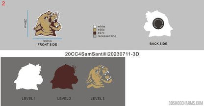 CUSTOM SHOE CHARMS - 20CC4Sam Santilli