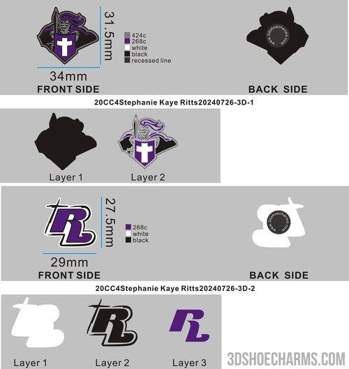 CUSTOM SHOE CHARMS-20CC4Stephanie Kaye Ritts