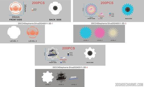 CUSTOM VERSATILE SHOE CHARMS-20CC4Stephanie Silva