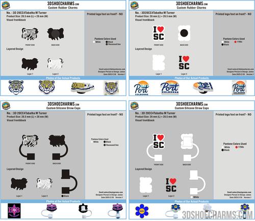 CUSTOM CHARMS AND STRAW TOPPERS- 20CC4Tabatha M Turner