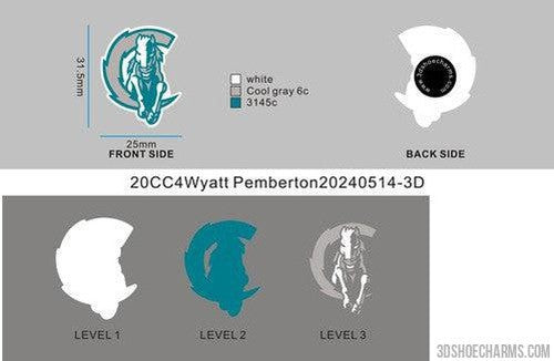 CUSTOM SHOE CHARMS-20CC4Wyatt Pemberton