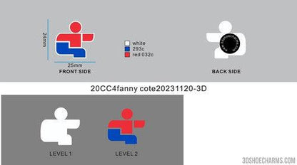 CUSTOM SHOE CHARMS - 20CC4Fanny Cote