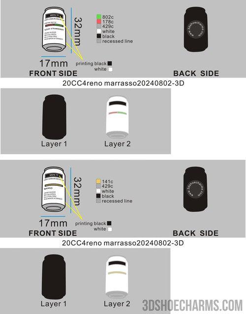 CUSTOM SHOE CHARMS-REORDER 20CC4reno marrasso