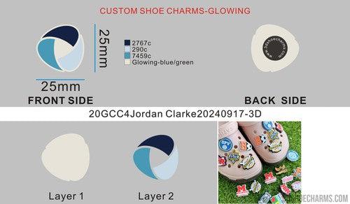 CUSTOM GLOWING SHOE CHARMS-20GCC4Jordan Clarke