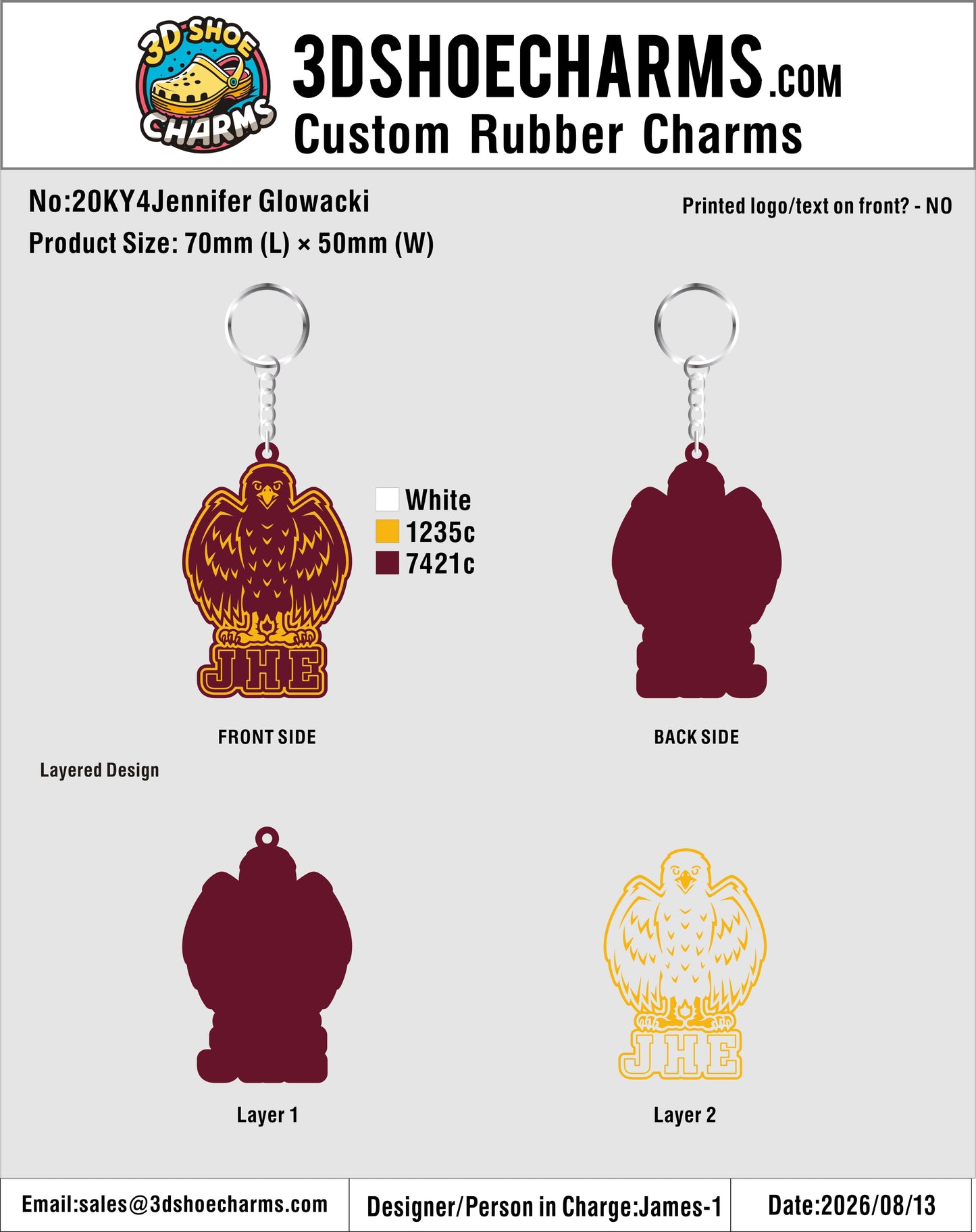 Custom 3D Die Cut Rubber Keychains – 20260817-20