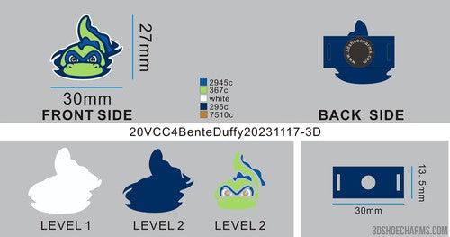 CUSTOM VERSATILE SHOE CHARMS-20VCC4Bente Duffy