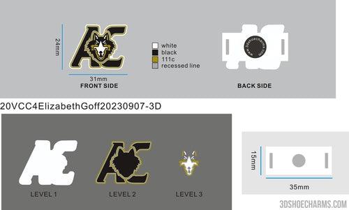 CUSTOM MULTIFUNCTION SHOE CHARMS-20VCC4Elizabeth Goff