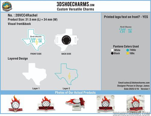 CUSTOM VERSATILE SHOE CHARMS-20VCC4Rachel 250416