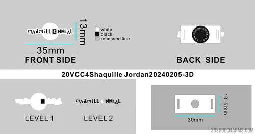 CUSTOM VERSATILE SHOE CHARMS-20VCC4Shaquille Jordan