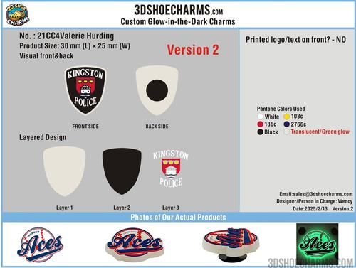 CUSTOM GLOWING CHARMS 21CC4Valerie Hurding250213 -Sample order