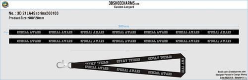 Double sided 3D rubber keychain/Custom versatile shoe charms/Custom Dye Sublimation Lanyard/Custom canvas shoulder bag with logo 21RK4Sabrina260103-RE