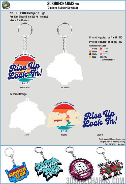 CUSTOM RUBBER KEYCHAIN 21RK4Marjorie High250711-RE