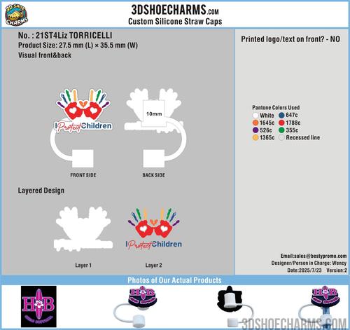Silicone Straw Topper 21ST4Liz TORRICELLI250723