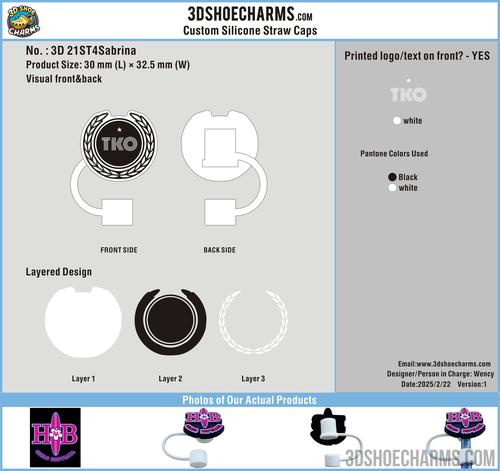 Silicone Straw Topper 21ST4Sabrina