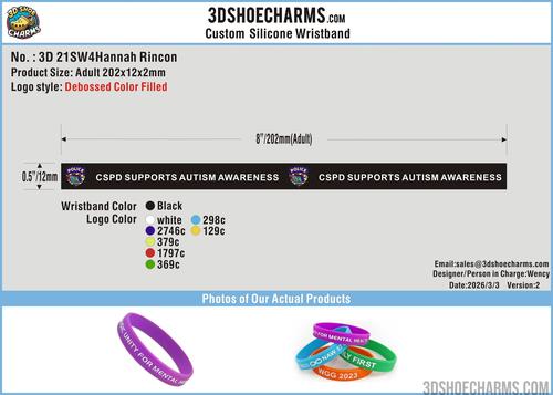 Silicone Wristband Solid 21SW4Hannah Rincon260303-RE