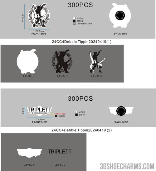 CUSTOM SHOE CHARMS - 24CC4Debbie Tippin20240419