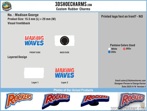 CUSTOM SHOE CHARMS - -24CC4Madison George0419