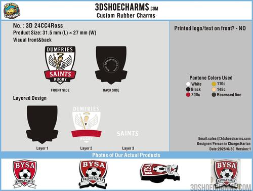 CUSTOM SHOE CHARMS - 24CC4Ross20250630