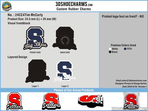CUSTOM SHOE CHARMS --24CC4Tim McCarty20250826