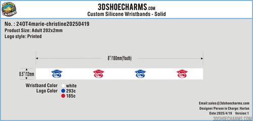 CUSTOM  Silicone Wristband - Solid-24OT4marie-christine0419
