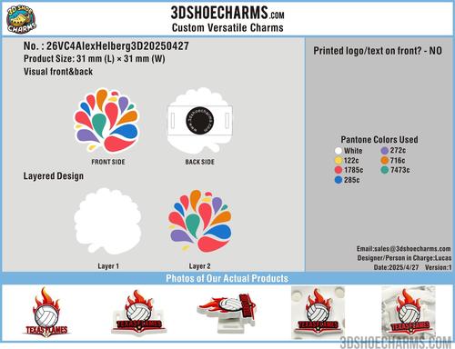 Custom Versatile Shoe Charms - 26VC4Alex3D20250428