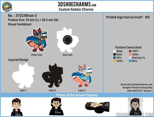 Custom shoe charms/Sample order-31CC4Brian250904