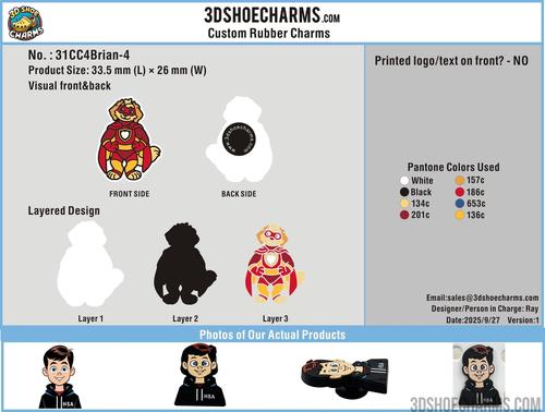 Custom shoe charms/Sample order-31CC4Brian250904