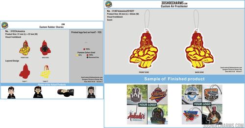 Custom Air Freshener/Custom Rubber shoes Charms-31CC4Jessica251027