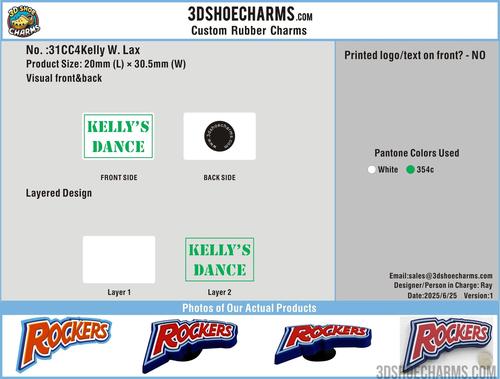 CUSTOM SHOE CHARMS-31CC4Kelly W250625