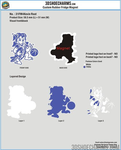 Custom 3D Rubber Fridge Magnet-31FM4Kevin Root251021