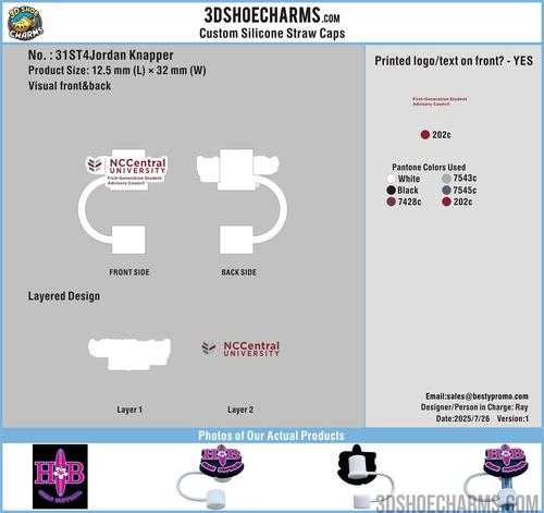 CUSTOM SHOE CHARMS/Rubber Keychains/Double-Sided Custom Woven Keychains/Custom Silicone Straw Caps-31CC4Jordan Knapper250725