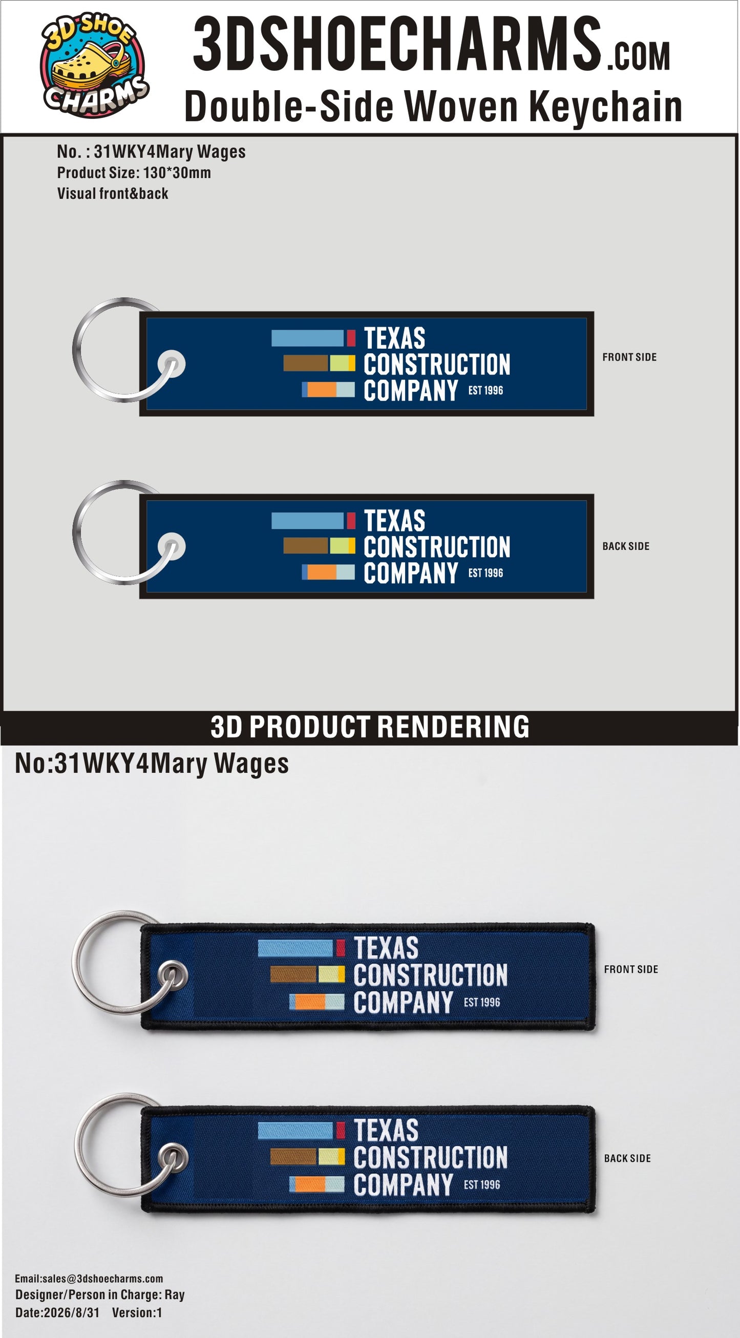 Custom Double-Sided Woven Flight Key Tag-20260905-31