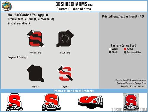 Custom Rubber Clog Charms - 33CC4Chad Youngquist251109