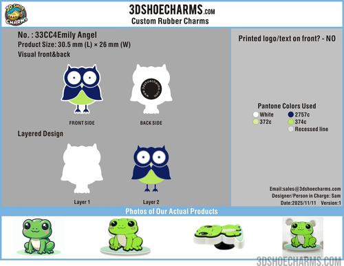 Custom Rubber Clog Charms - 33CC4Emily Angel251111