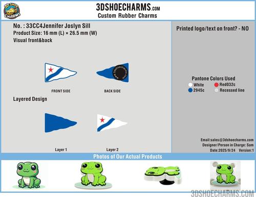 Custom Rubber Clog Charms - 33CC4Jennifer Joslyn Sill250925
