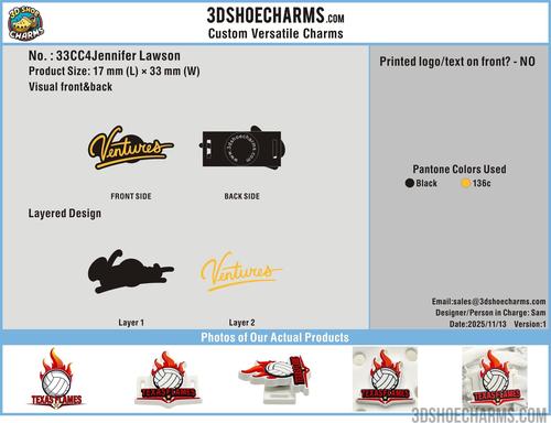 Custom Versatile Shoe Charms - 33CC4Jennifer Lawson251113
