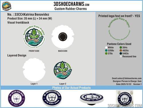 Custom 3D Rubber Clog Charms - 33CC4Katrina Benavidez251222