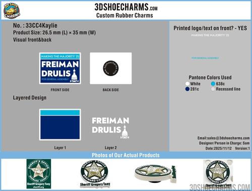 Custom Rubber Clog Charms - 33CC4Kaylie251112