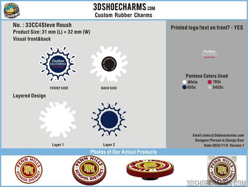 Custom Rubber Clog Charms - 33CC4Steve Roush251108
