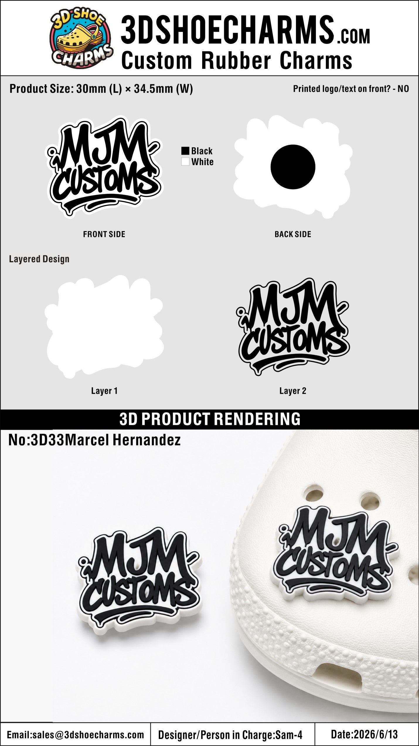 Custom Rubber Clog Charms - 20260630 - 33