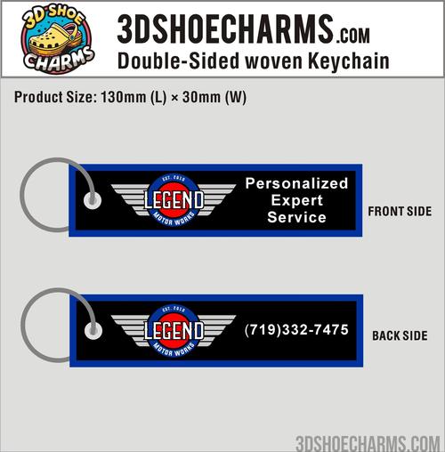 Custom Double-Sided Woven Flight Key Tag-260612-05