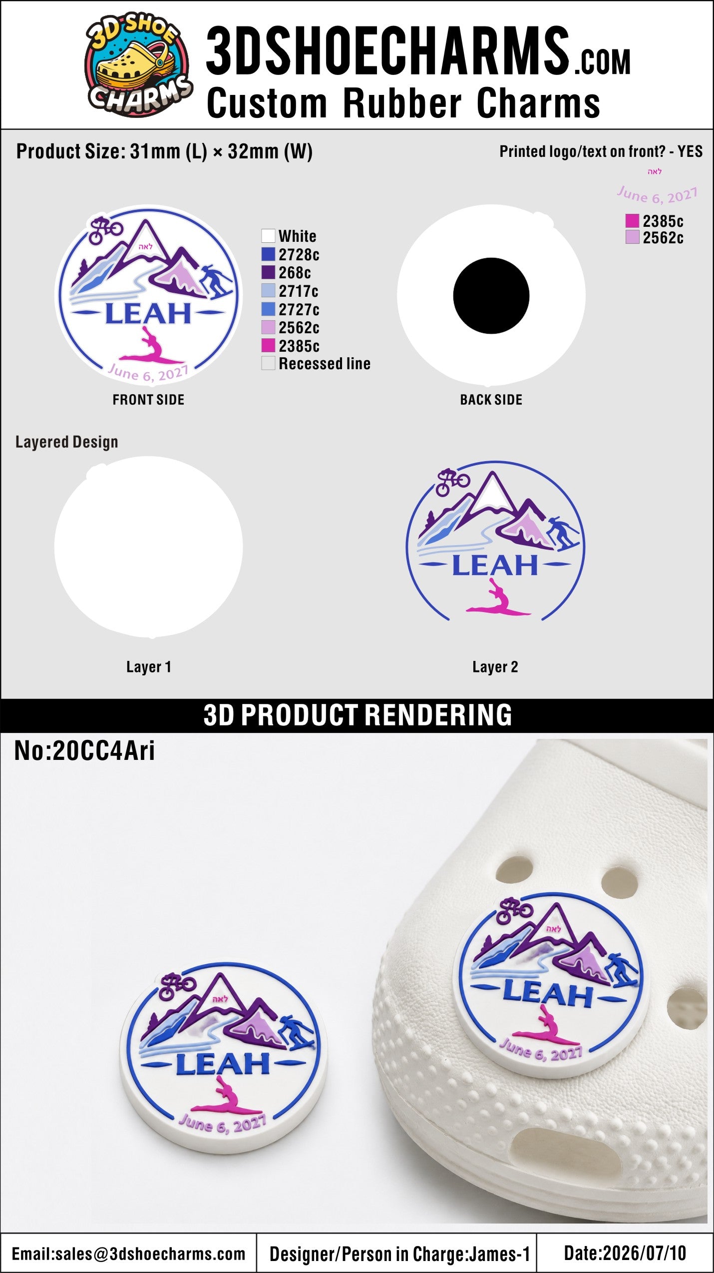 Custom Rubber Clog Charms - 20260716-20