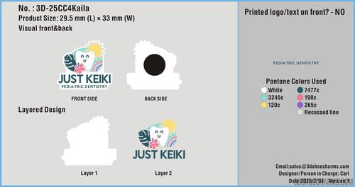 Custom Rubber Clog Charms-3D-25CC4Kaila